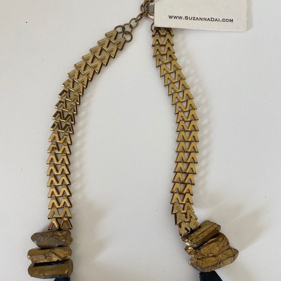 SUZANNA DAI Gold Statement Necklace - Picture 9 of 16